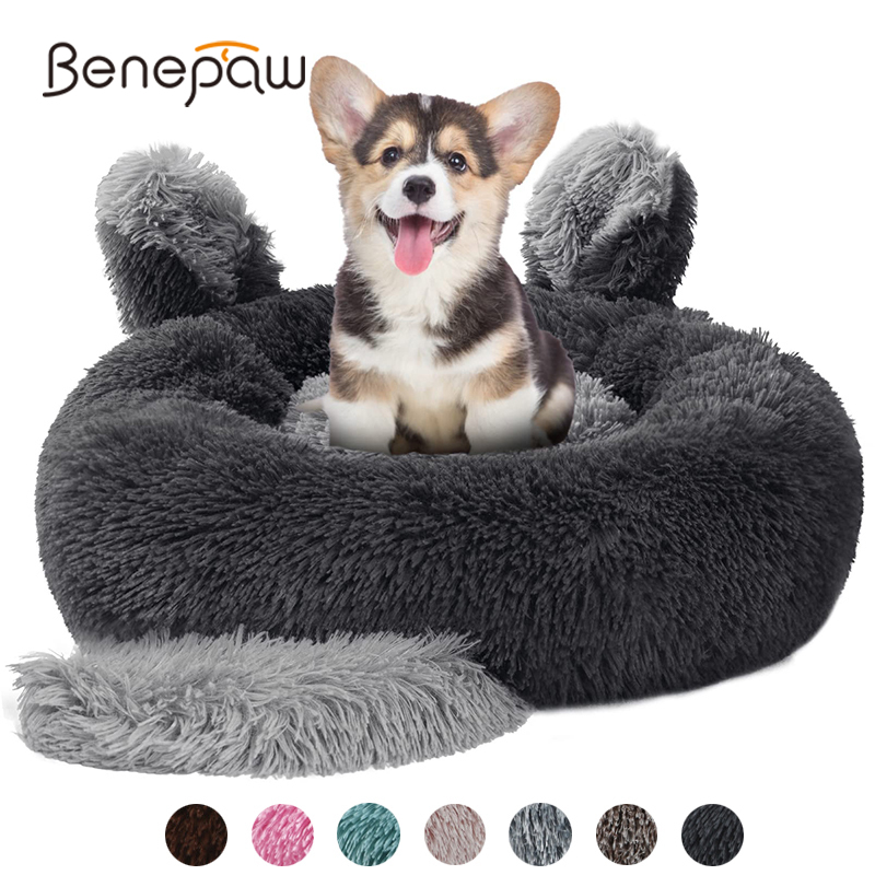 Calming Dog Bed - Benepaw Plüsch Katze Hund Bett Beruhigende