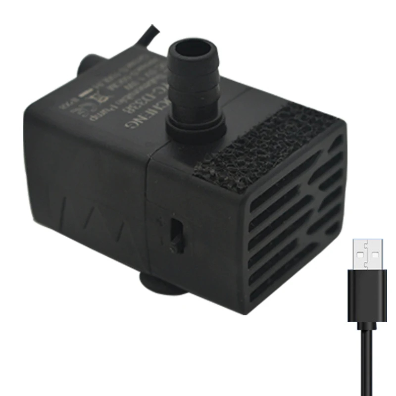 Aquael Filter Fzn - USB-Aquarium-Tauchpumpe, 5V 5W Mini Einstellbare Durchflussfilterpumpe,